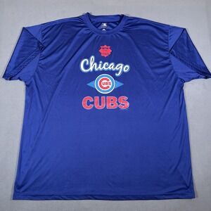 Chicago Cubs T Shirt‎ Jersey Men's Size 4XL Blue MLB Genuine Baseball Sports